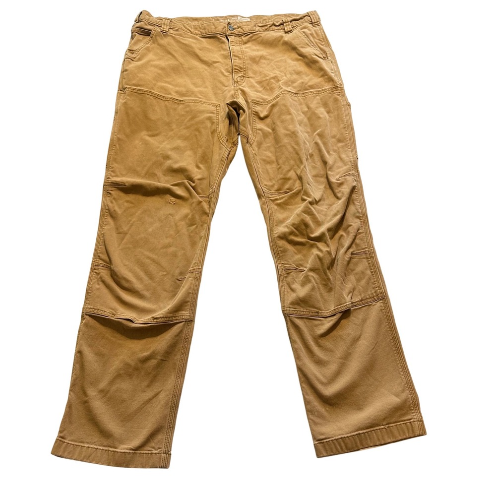 Carhartt Pants Mens 42x34 Brown Rugged Flex Relaxed Fit Canvas Work Utility